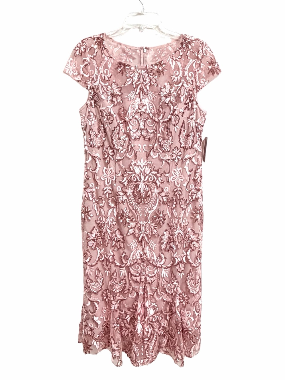 Alex Evenings Sequin Embroidered Mother of the Bride Midi Dress 10 NWT Cocktail